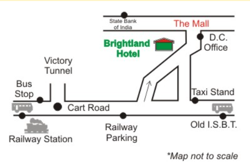 Brightland Hotel Route Location Map